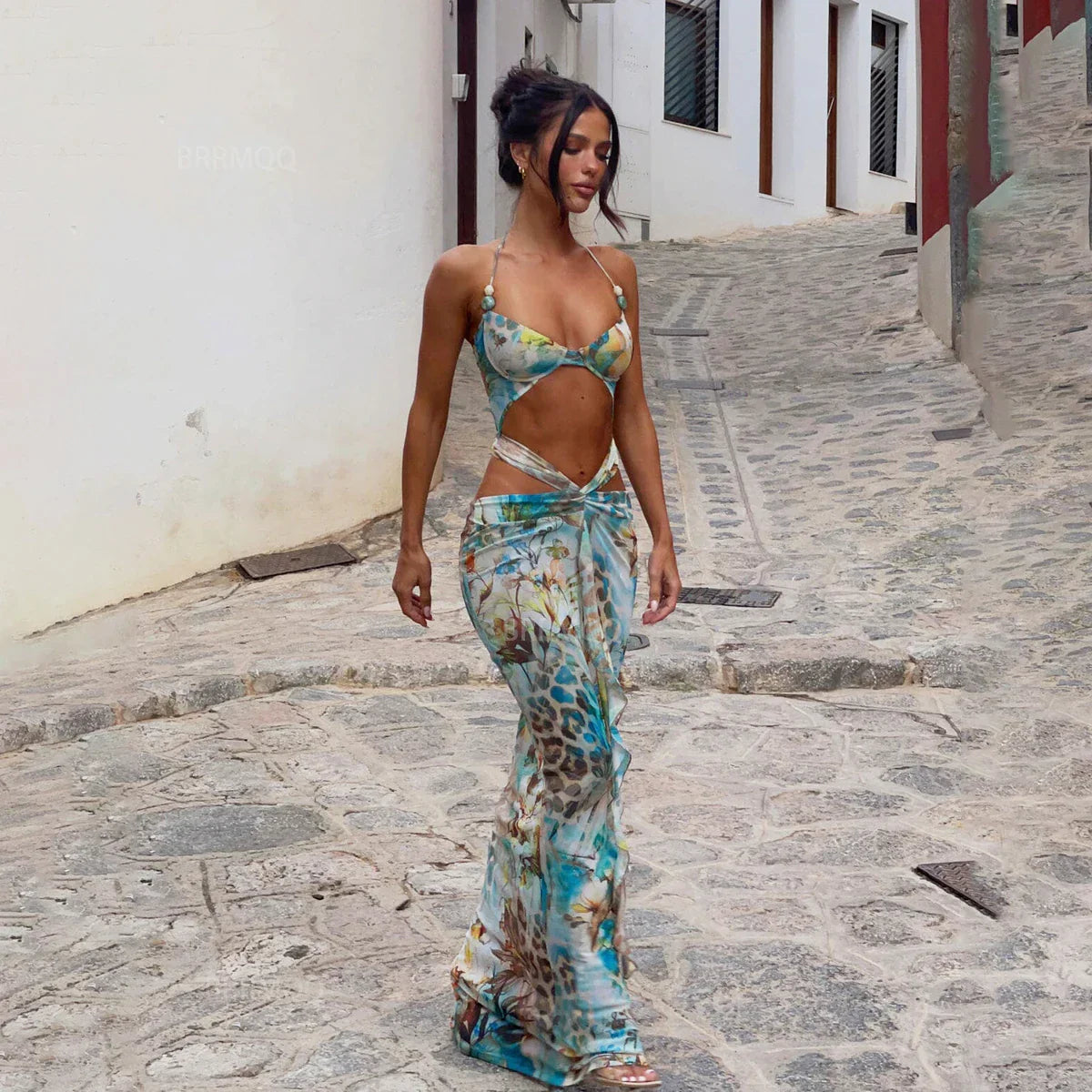 Push Up Bikini Dress Cover Up Three Piece Swim Set