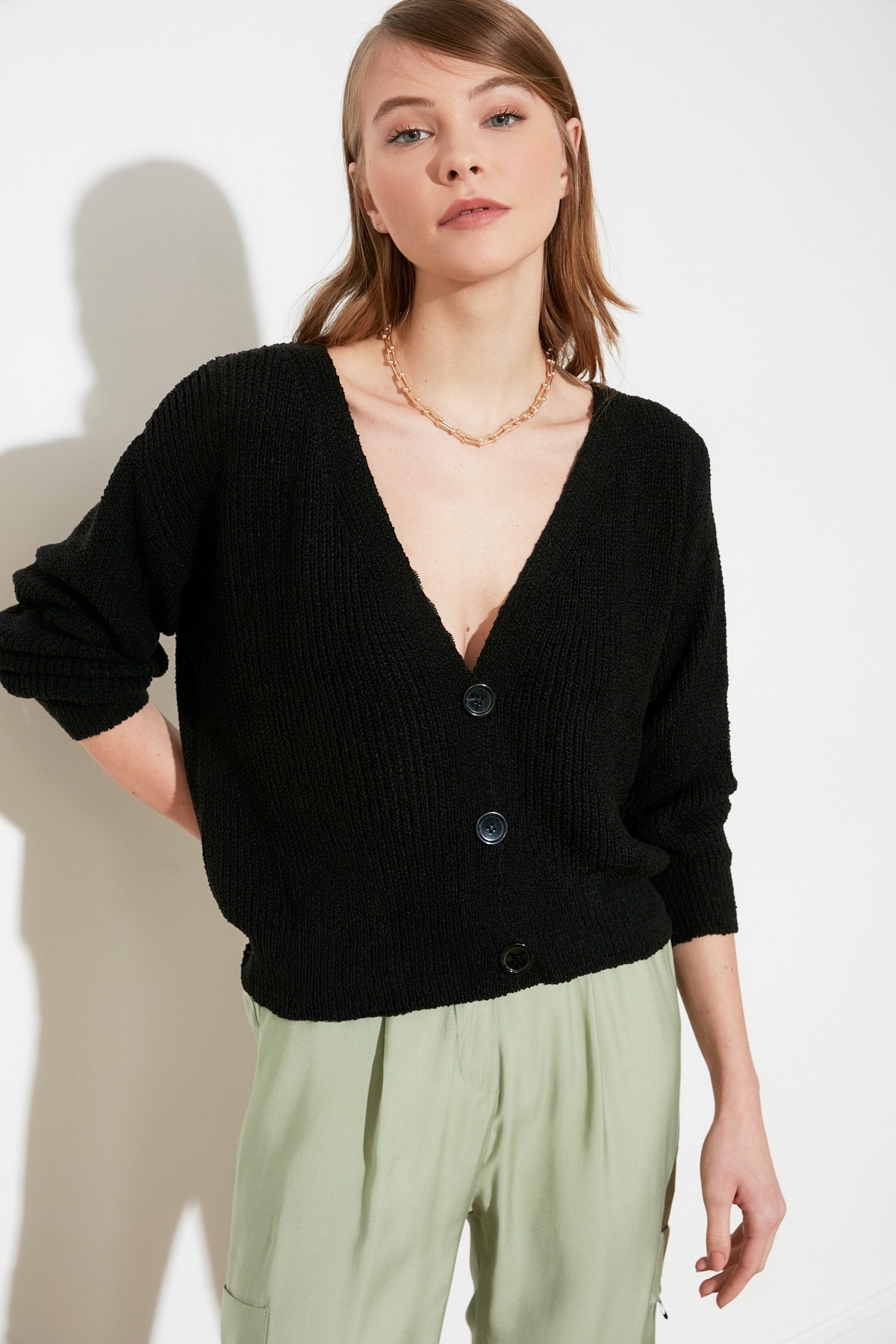 Trendyol Button Detail Cardigan