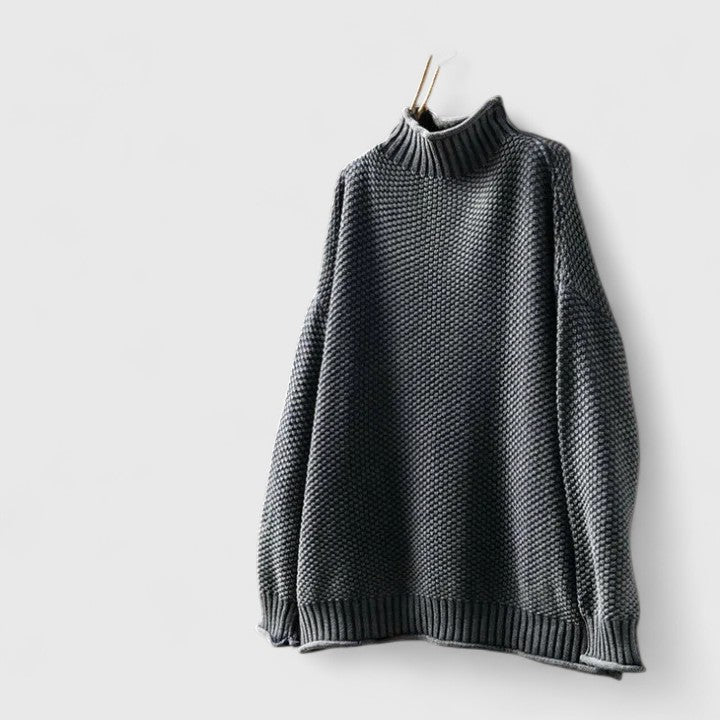 Turtleneck Long Sleeve Chunky Knit Oversized Sweater