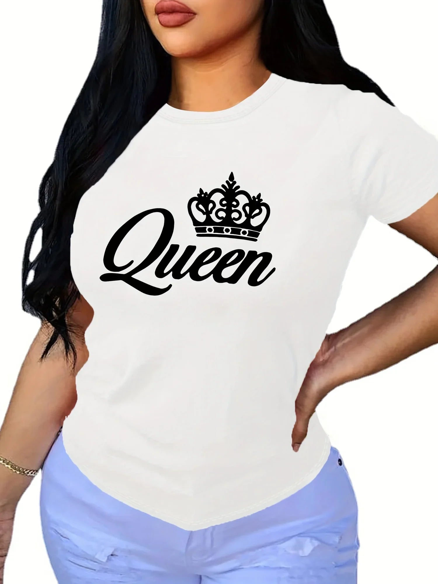 Printed Loose Black Design Tshirt