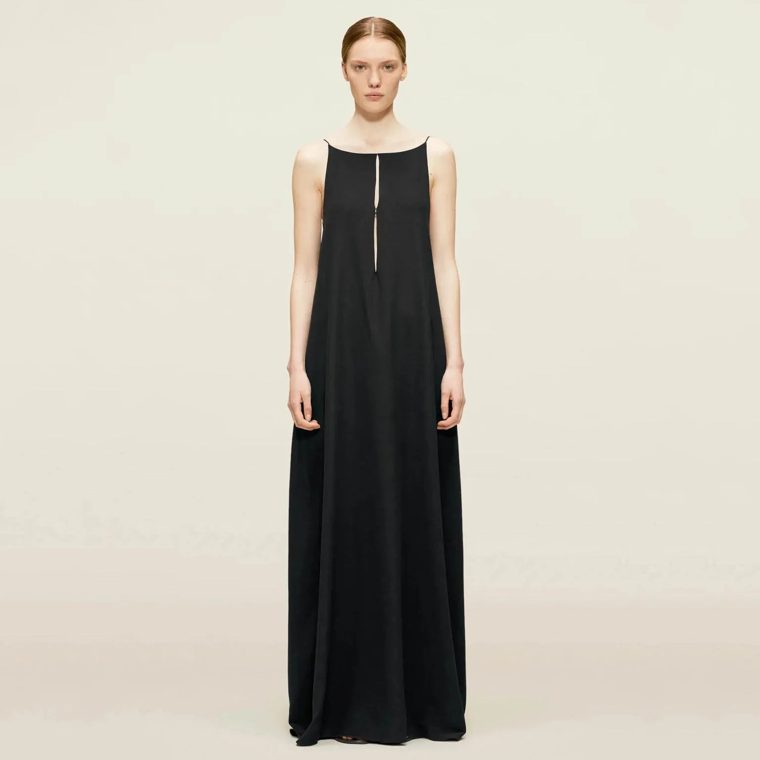Open Back Sleeveless Cut Out Satin Slip Dress