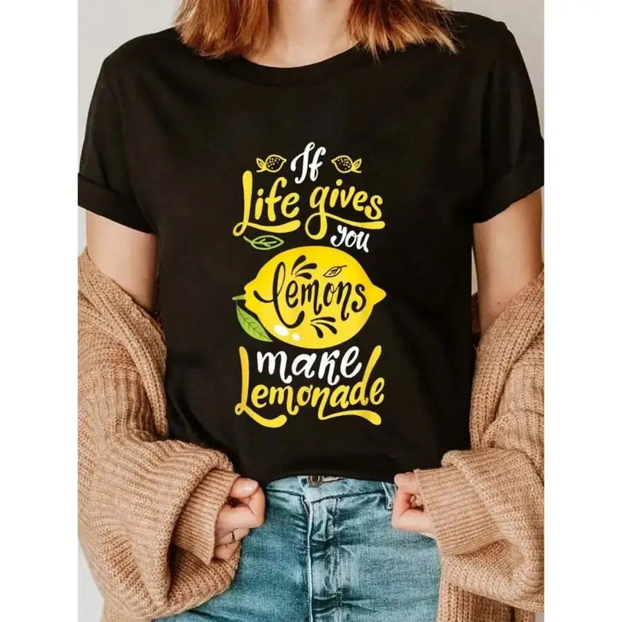 Lemon Orange Cocktail Cotton Tshirt