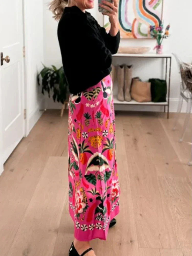 Daniela Aesthetic Dress with Flowers Chic Silhouette Collection