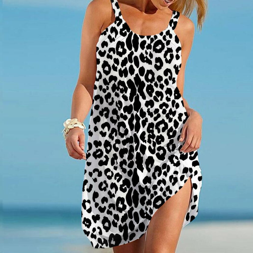 Renata Premium Leopard Print Summer Dress Statement Occasion Edit