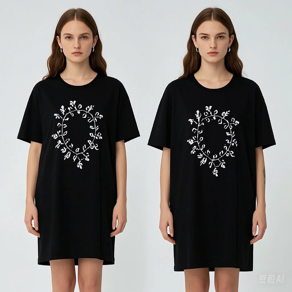 Long Style Cotton Loose Tshirt