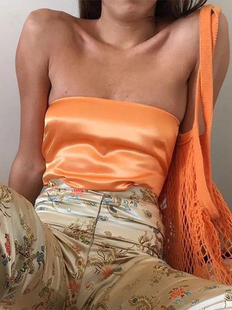 Tieup Backless Wrapped Chest Strapless