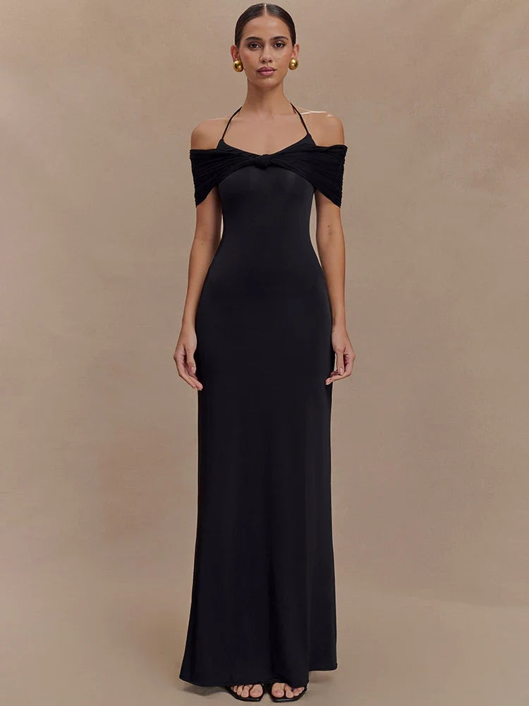 Off Shoulder Strapless Maxi Dress