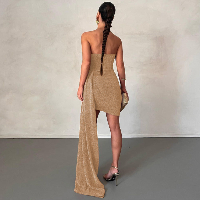 Sabina Boutique Strapless Glitter Party Dress Evening Wear Edit