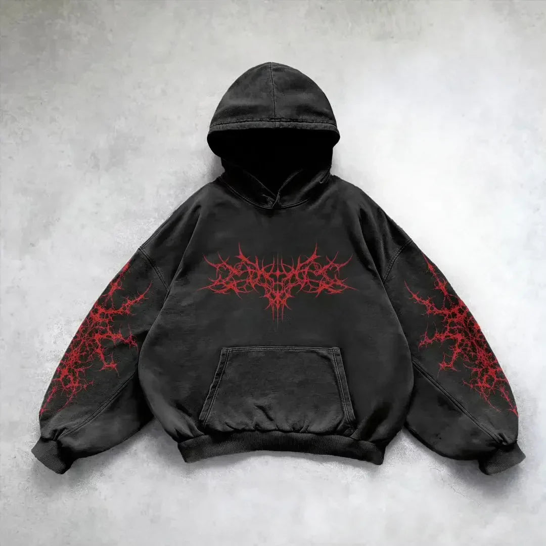 Retro Streetwear Graphic Hoodie