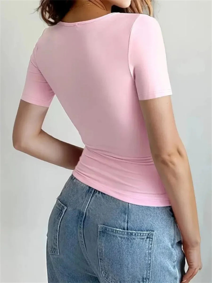 Simple Casual AllMatch Crop Top