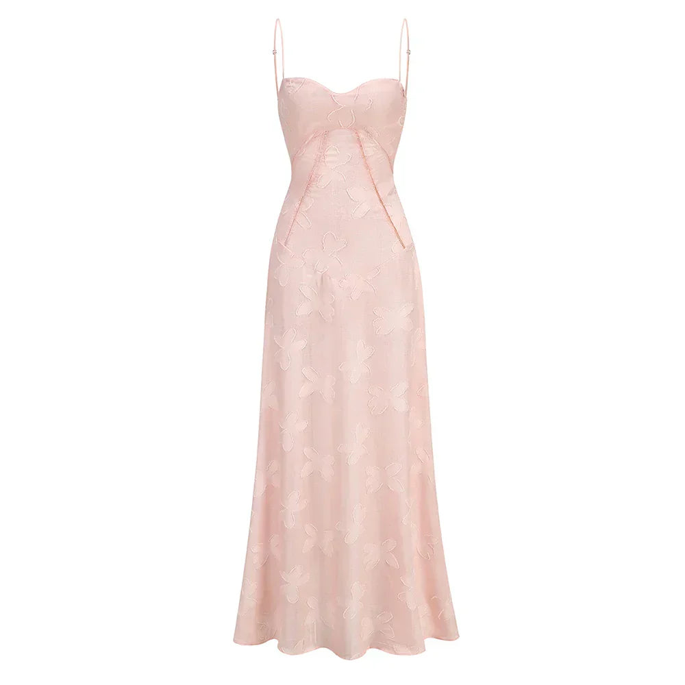 Long Sleeve Formal Deep V - Neck Evening Prom Gown