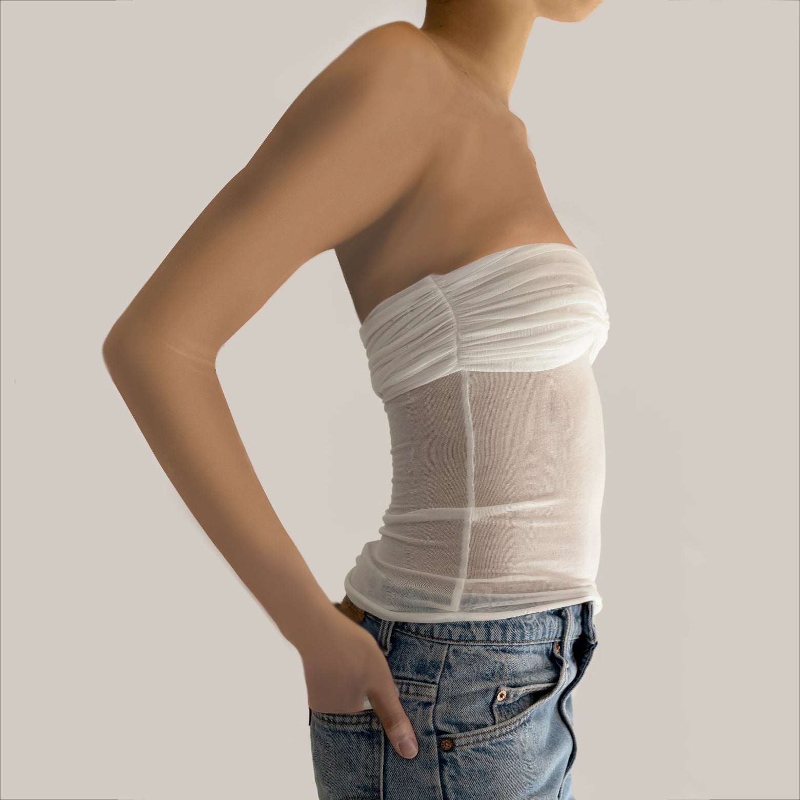 Sleeveless Chest Wrap Top Streetwear Party Casual Bodycon Solid Backless Top