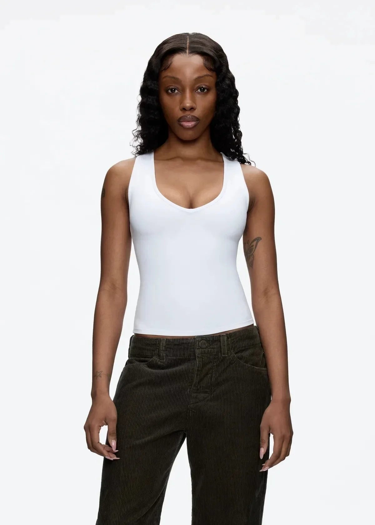 Minimalist Deep V Sexy IShaped Cami Top