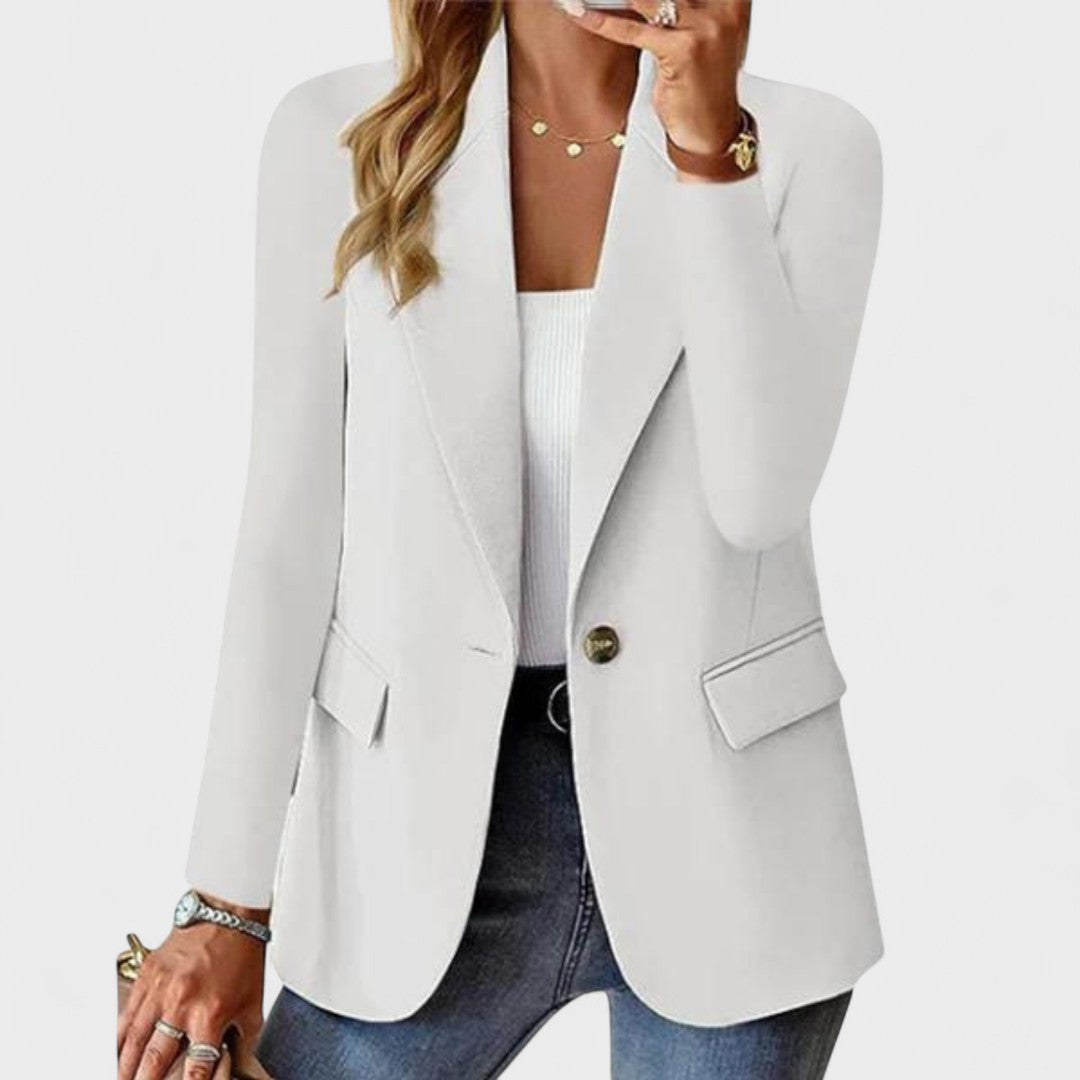 Notch Lapel Single Button Tailored Blazer 3