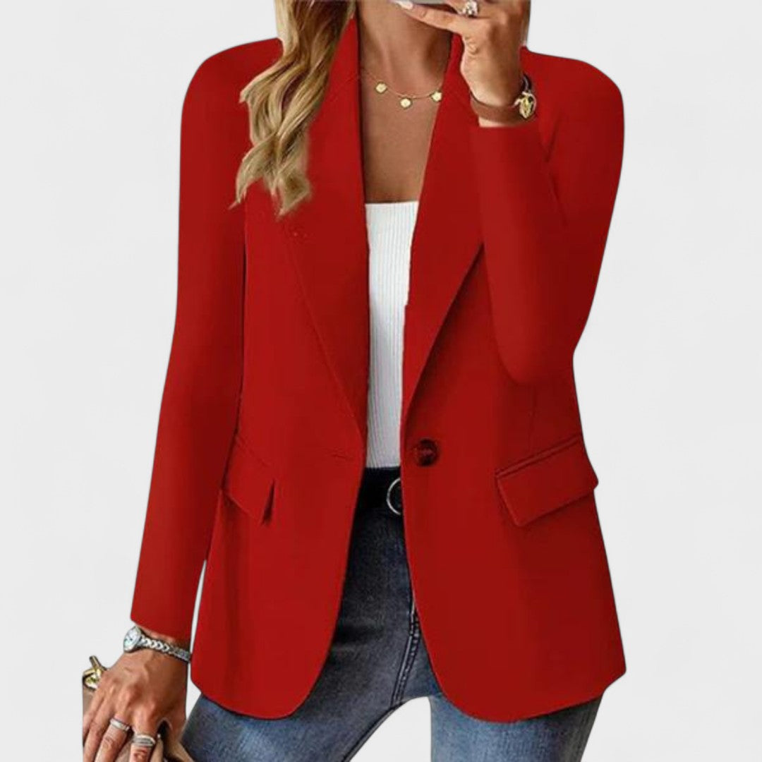 Notch Lapel Single Button Tailored Blazer 2