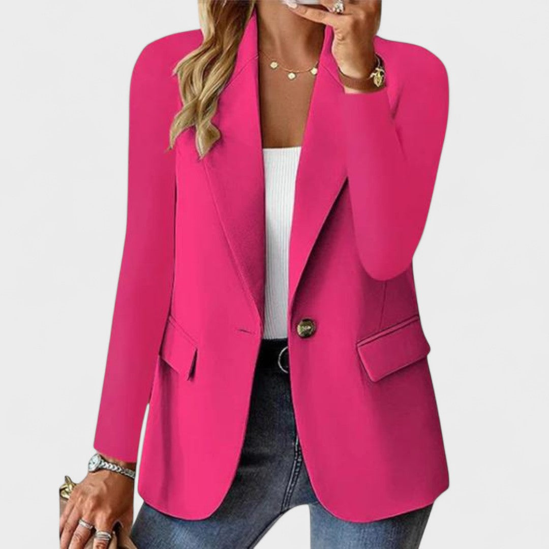 Notch Lapel Single Button Tailored Blazer