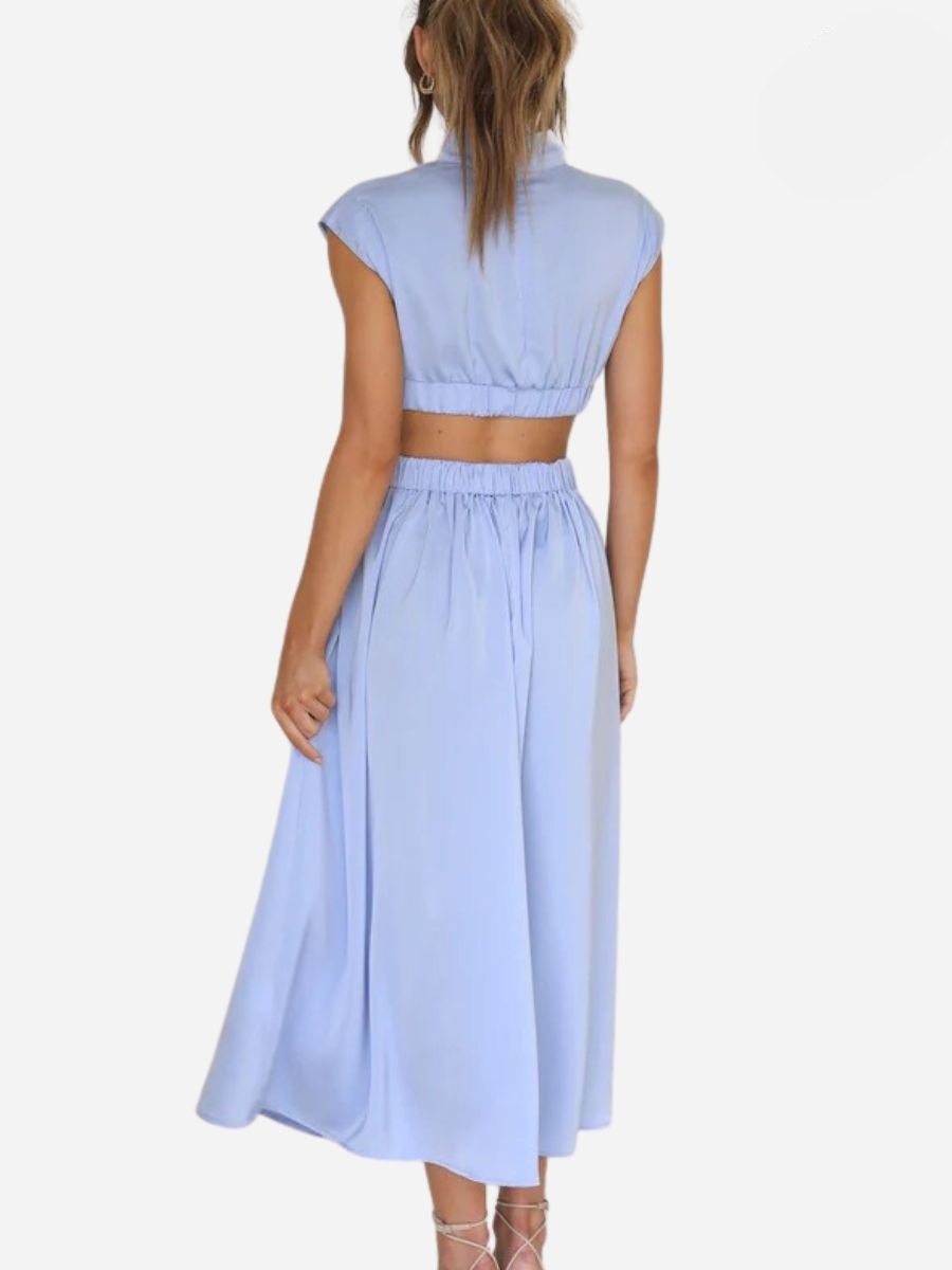 Virginia Boutique Summer Sleeveless Long Maxi Dress Chic Silhouette Collection