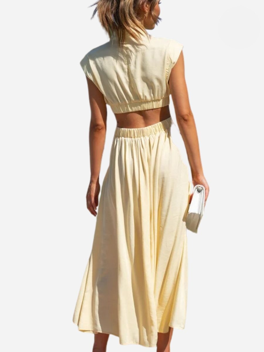Luján Minimalist Summer Sleeveless Long Maxi Dress Boutique Collection