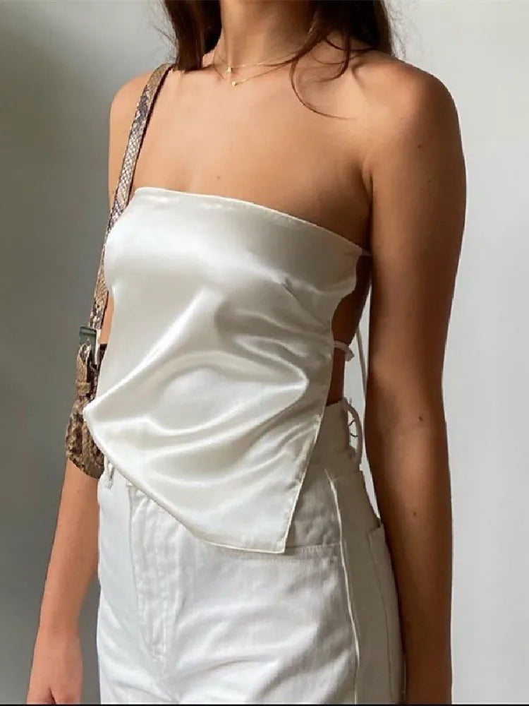 Tieup Backless Wrapped Chest Strapless