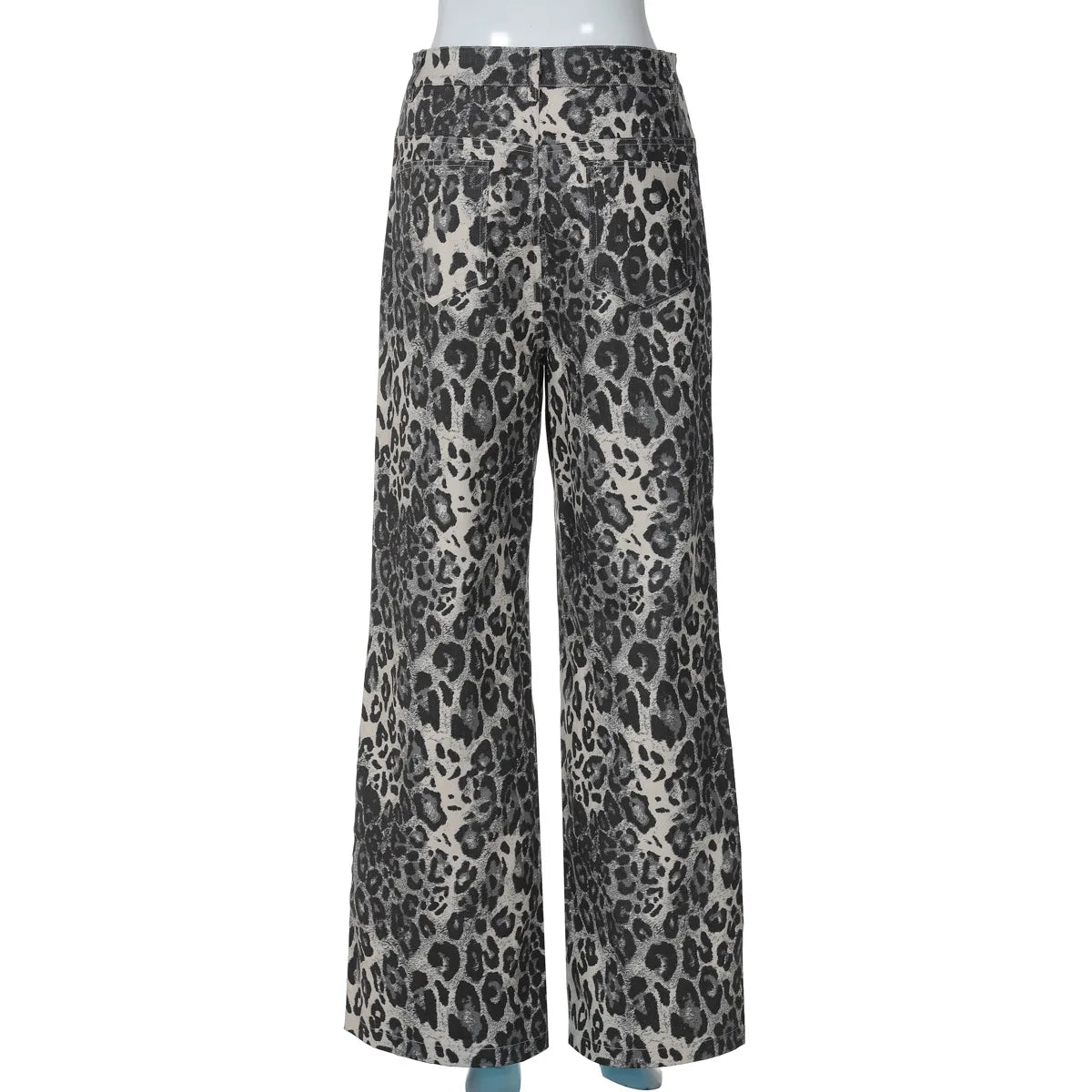 Leopard Print Stylish Straight Trousers