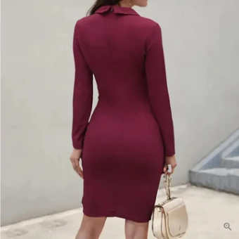 Guadalupe Exclusive Cocktail Dress with Buttons Chic Silhouette Collection
