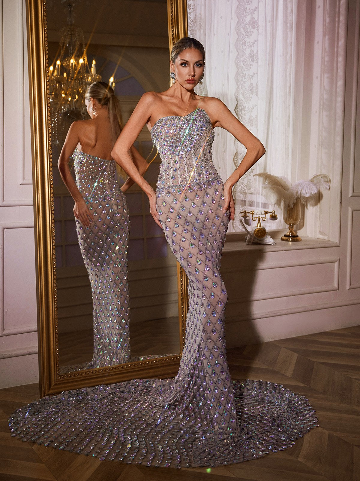Strapless Mermaid Maxi Dress