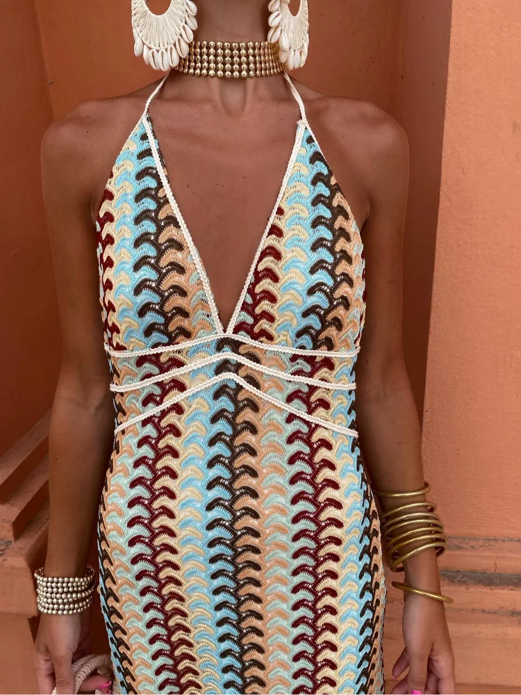 Ester Statement Backless V Neck Dress Designer Edit