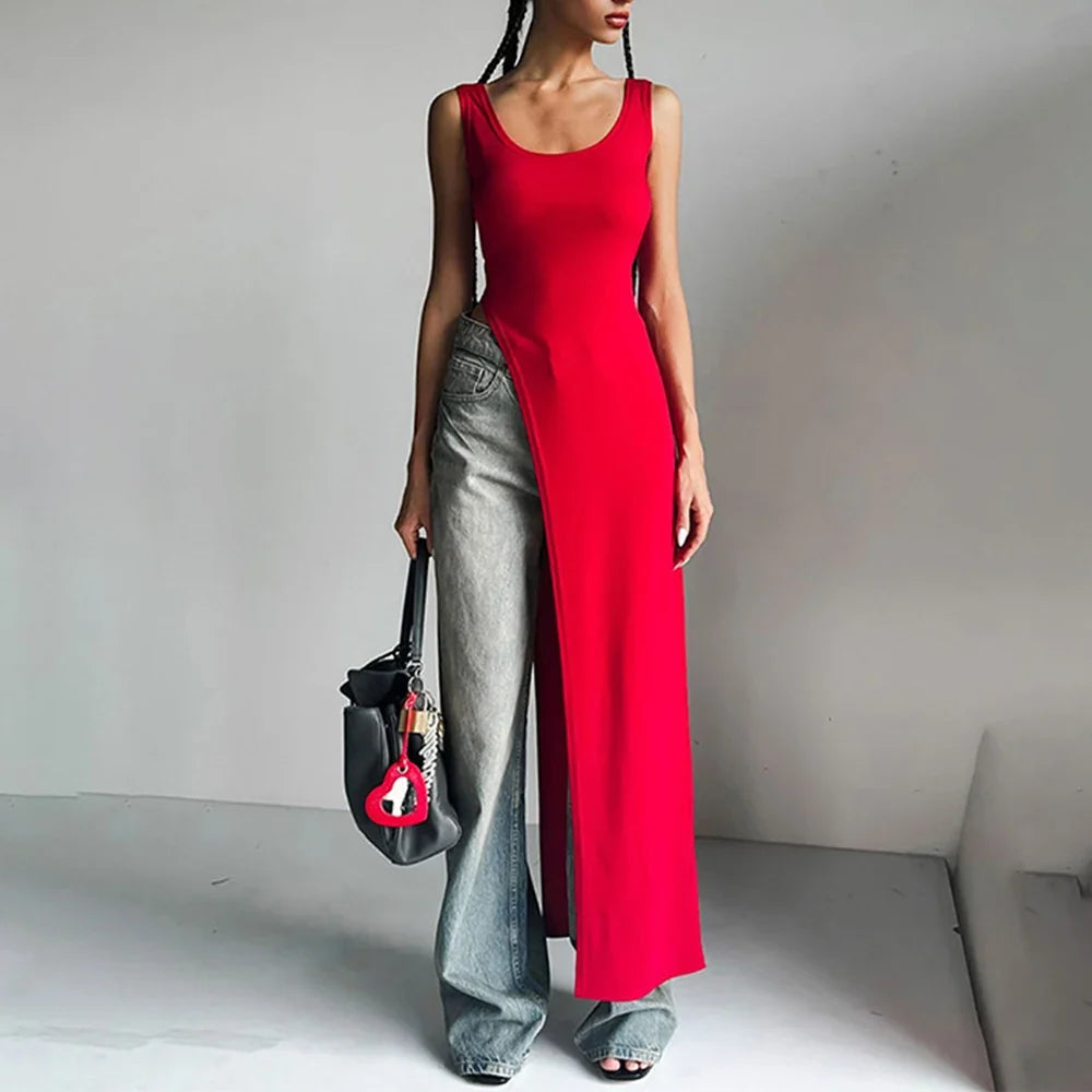 Backless Suspender Slim Crop Top