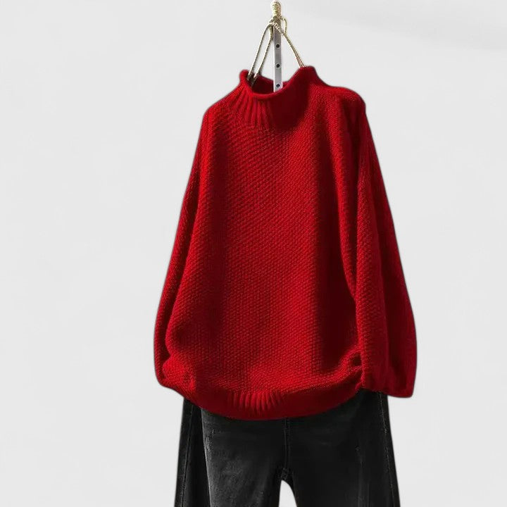 Turtleneck Long Sleeve Chunky Knit Oversized Sweater