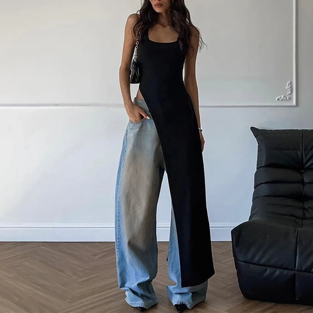 Backless Suspender Slim Crop Top