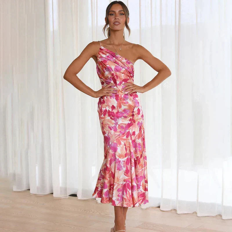 Isadora Elegante One Shoulder Dress