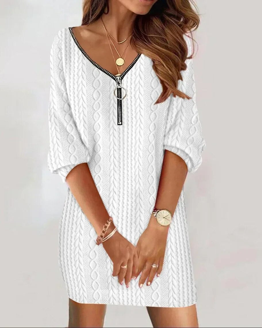 Neva Dress with Zipper for Women Timeless Daily Style