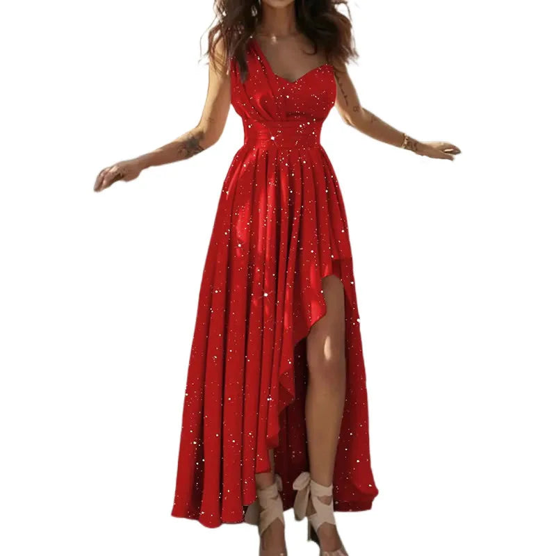 Elegant Red Cocktail Graduation Bridesmaid Formal Party Dress
