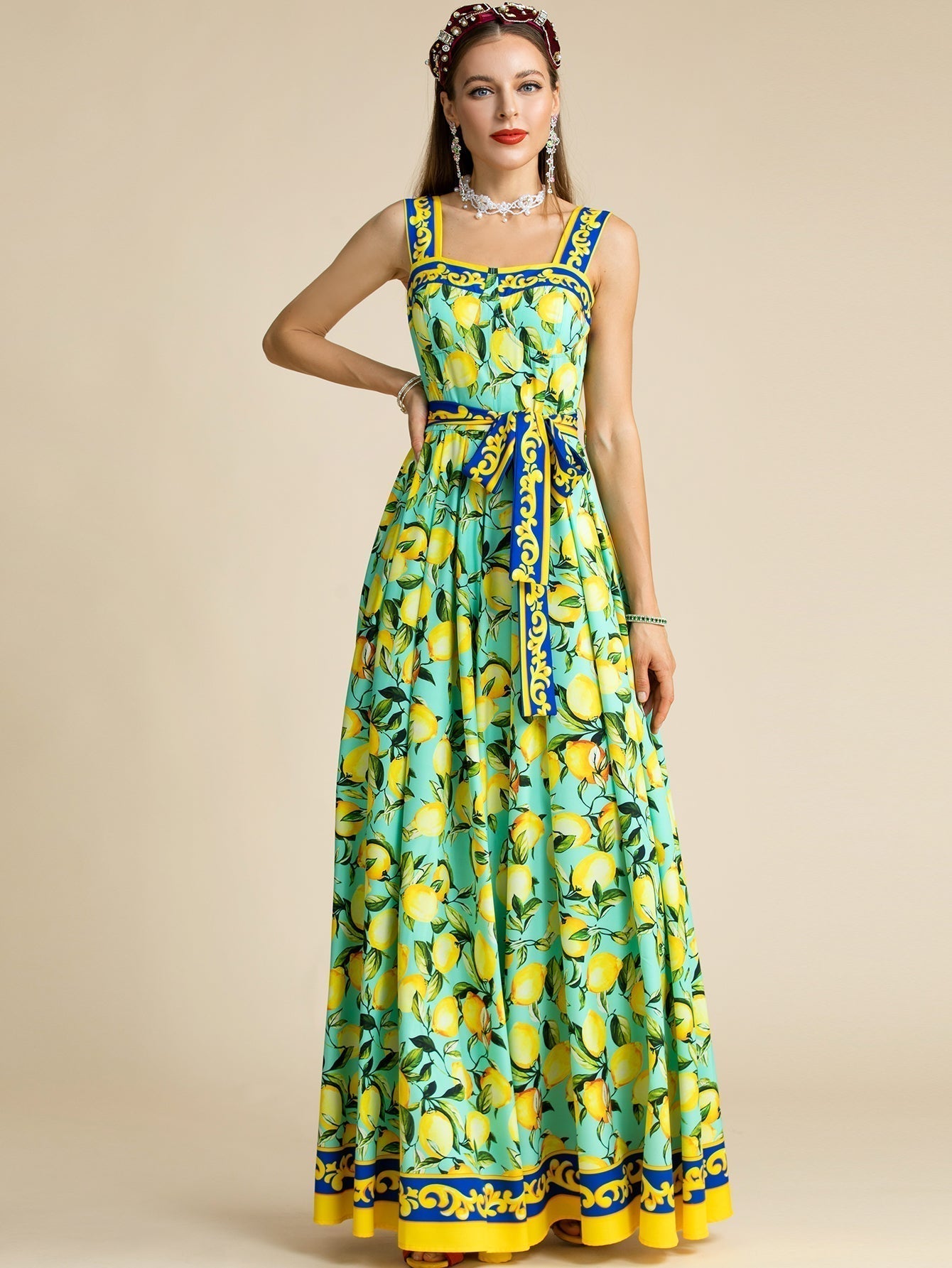 Montecita Elegant Maxi Dress Mint / Xxl