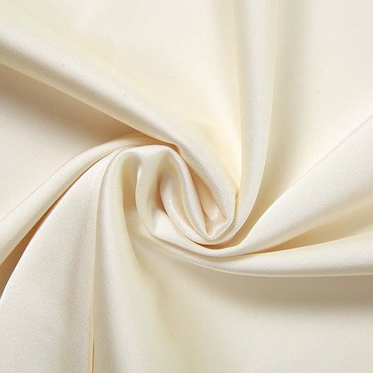 Beige Cowl Neck Plunging Back Satin Slip Maxi Dress