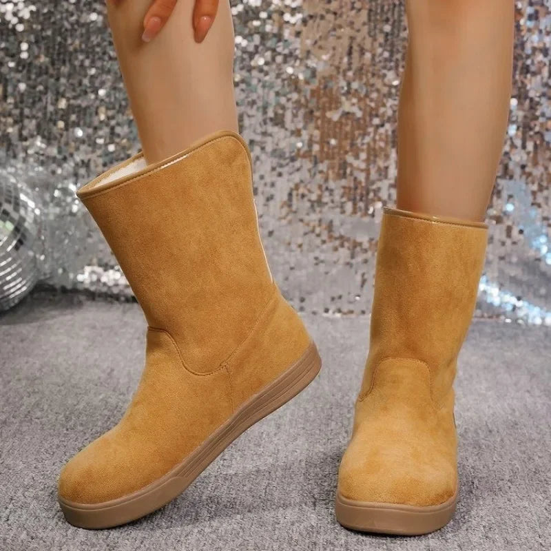 Cozy Comfortable Warm Casual Simple Versatile MidCalf Snow Boot
