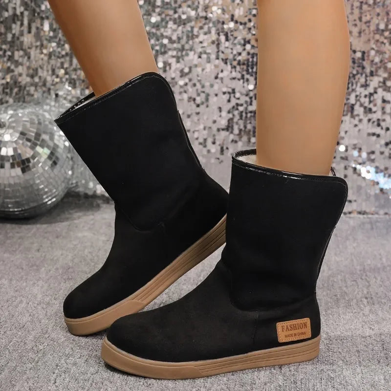 Cozy Comfortable Warm Casual Simple Versatile MidCalf Snow Boot