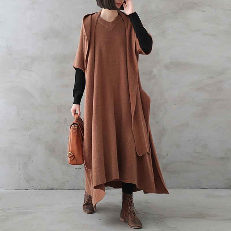 Short Sleeve Pure Color Knit Dress