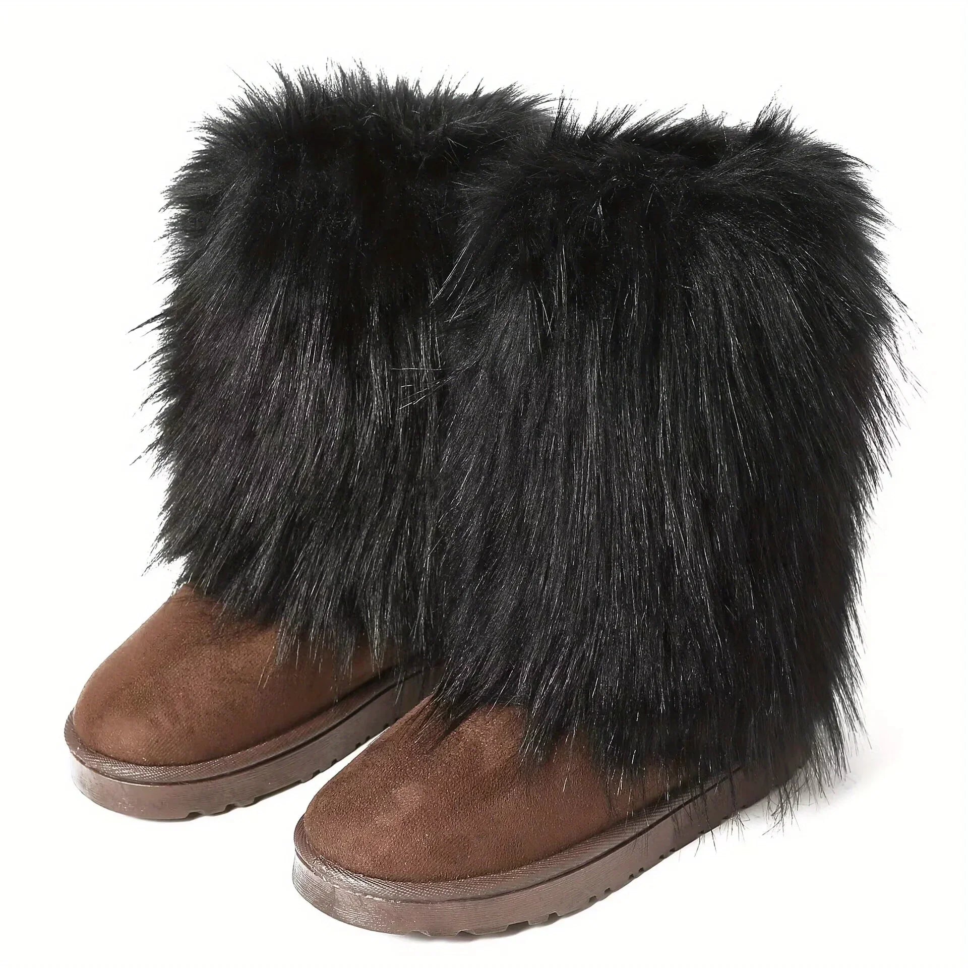 Fluffy Round Toe Thick Bottom Warm Outdoor Nonslip Snow Boot