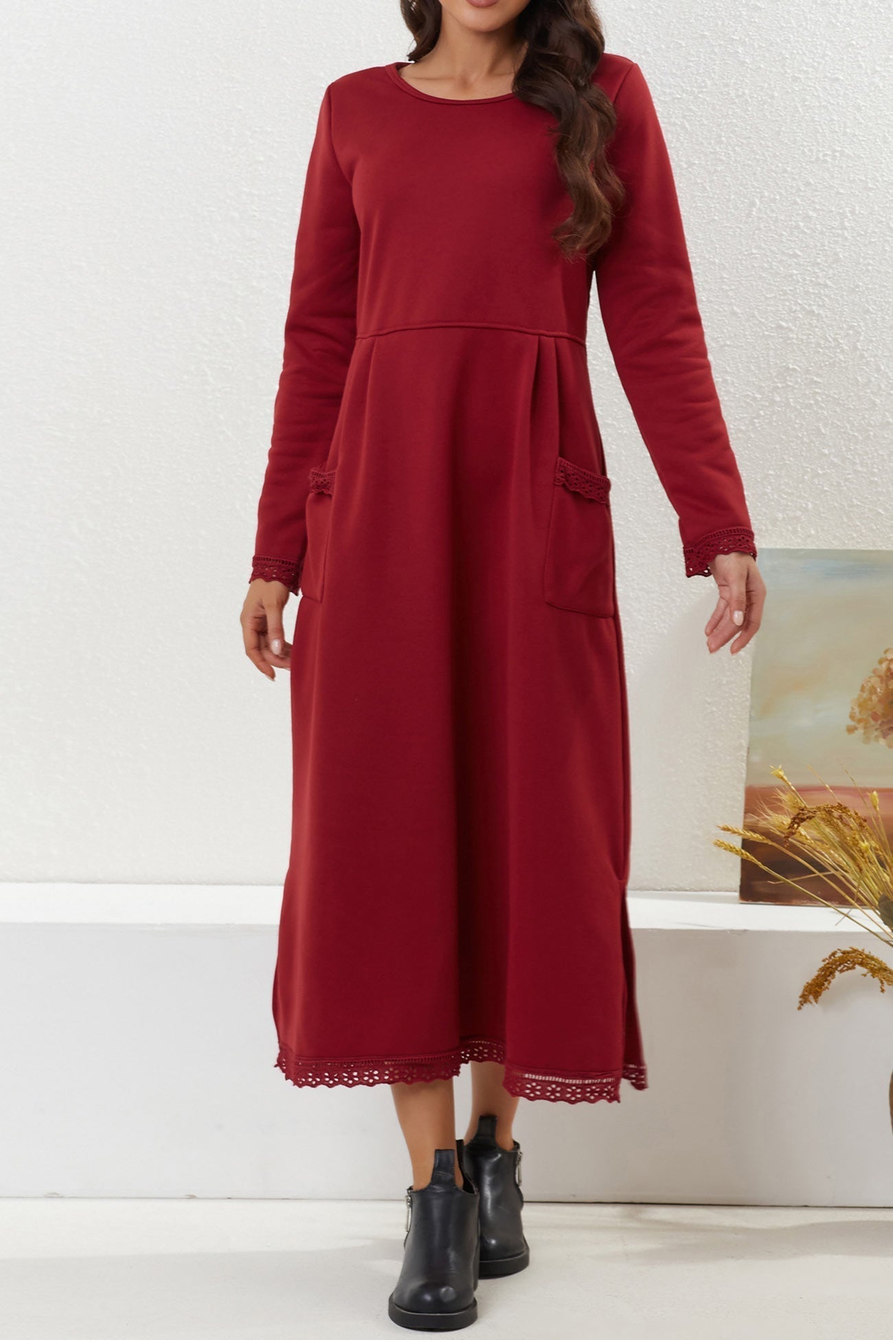 Relaxed Marta Solid Dress With Dress for Modern Fashion Wear