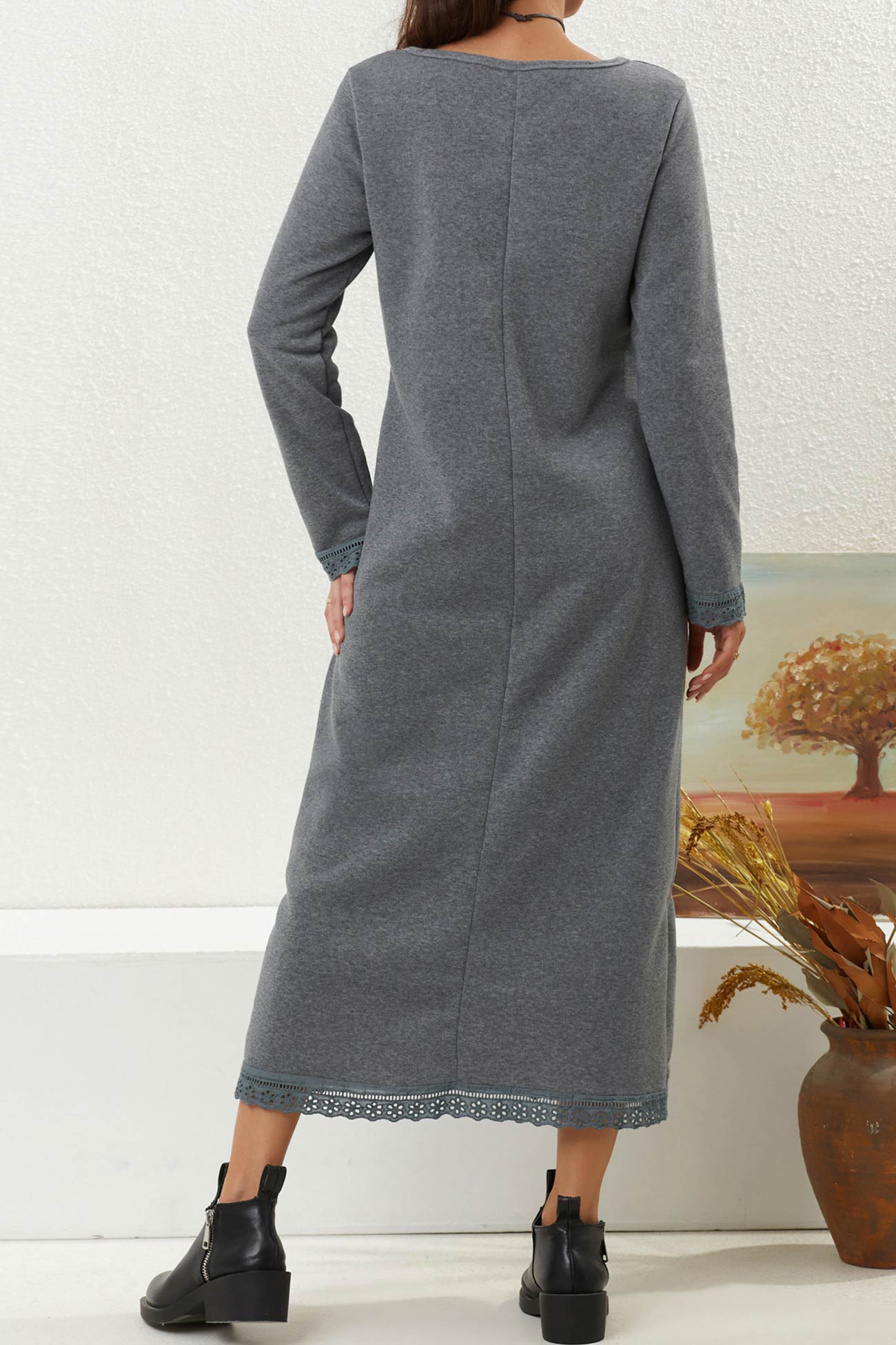Relaxed Marta Solid Dress With Dress for Modern Fashion Wear