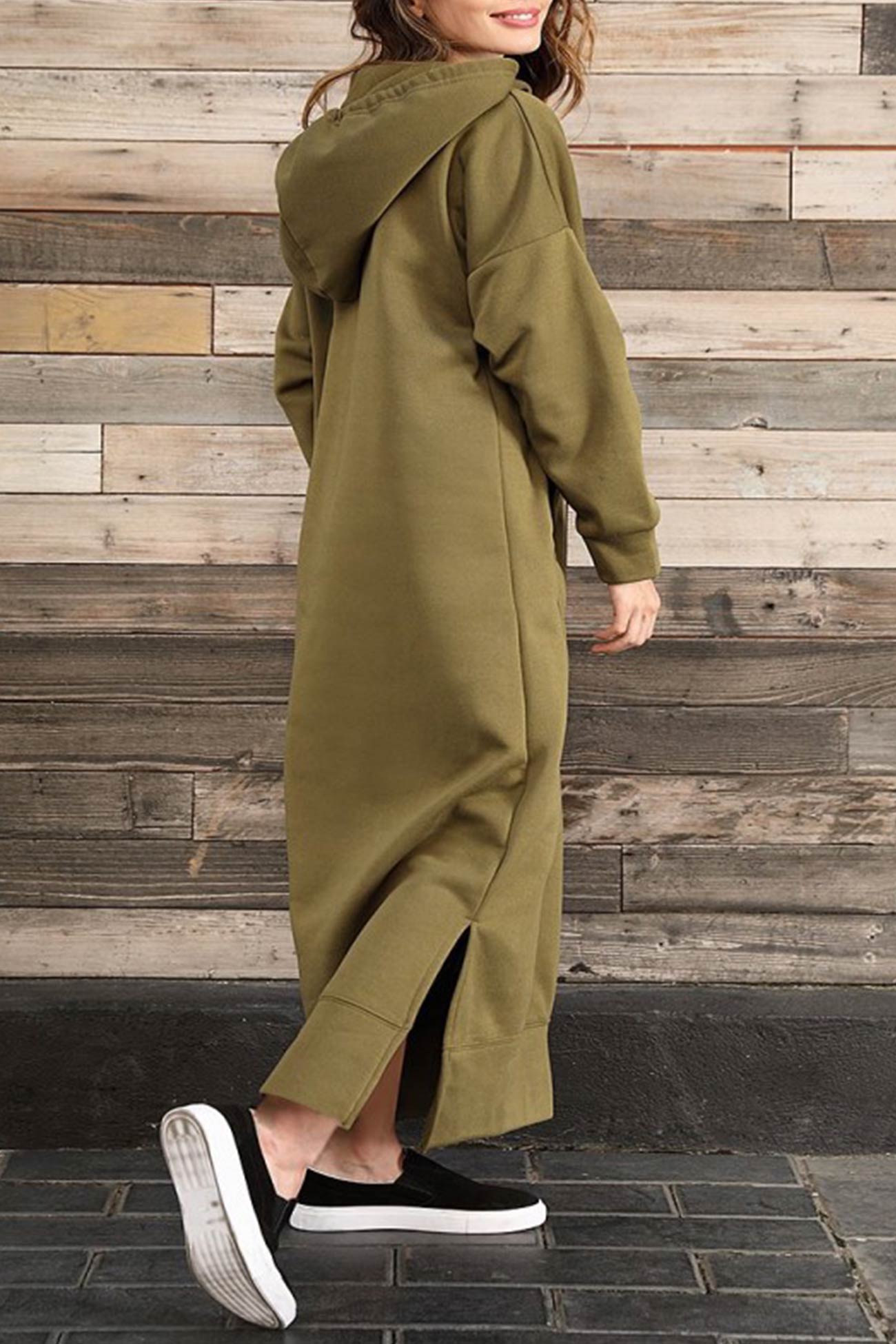 Xara Elevated Hoodie Dress with a Slit Hem Boutique Collection