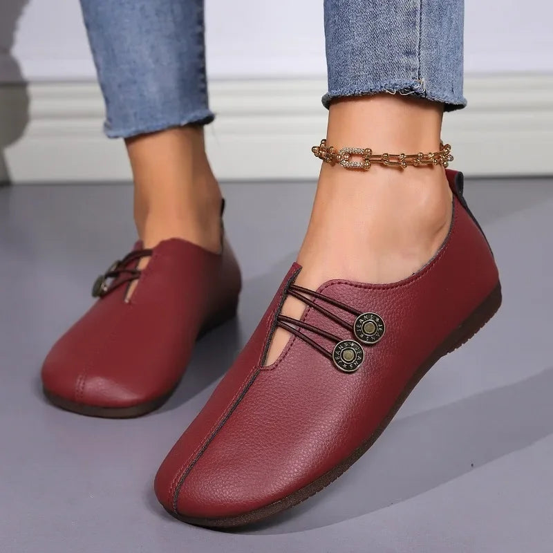 Soft Comfortable NonSlip Walking Light Fashion Leather Spring Flats Loafers