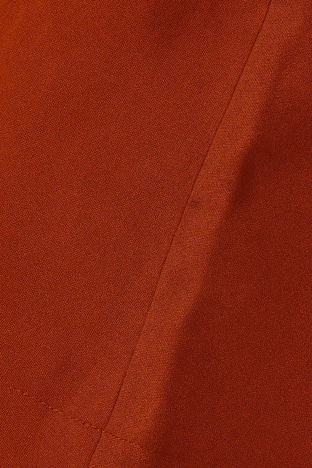 Notched V-Neck Linen Rolled Sleeve Side Slit Shift Maxi Dress 4