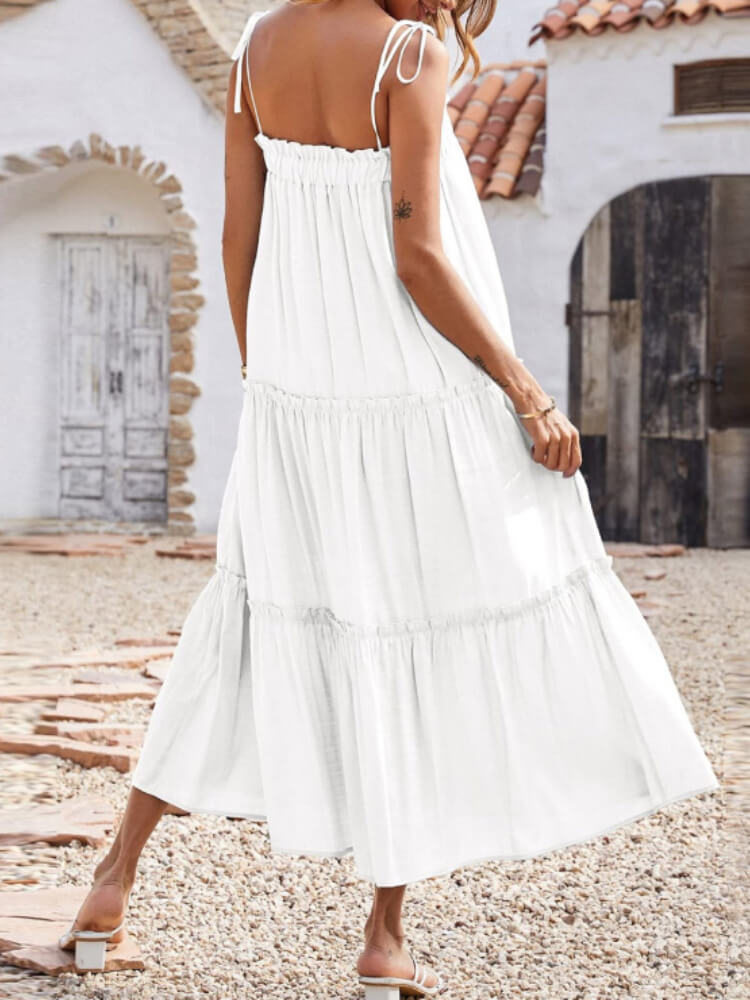 Summer Adjustable Spaghetti Strap Sleeveless Dresses