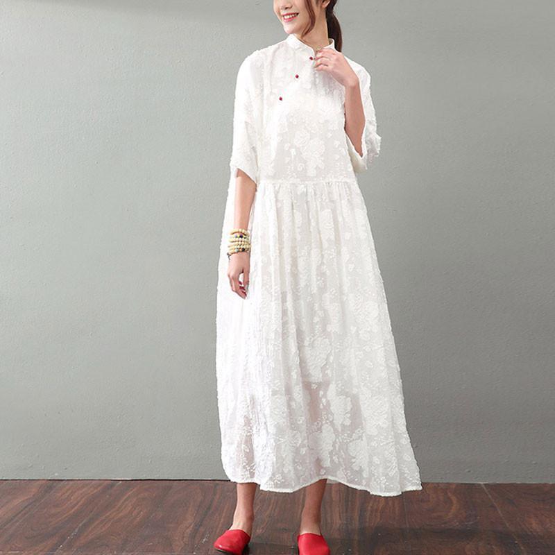 Summer Elegant Jacquard Lace Women Dress - Omychic