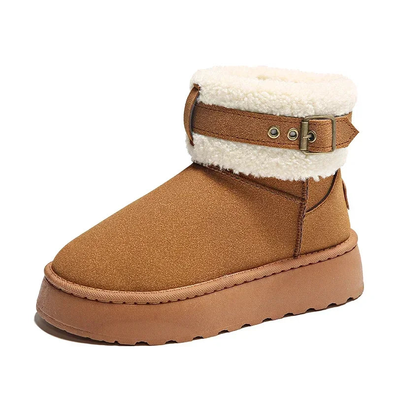Thick Bottom FleeceLined Stylish Warm Cozy Casual Snow Boot