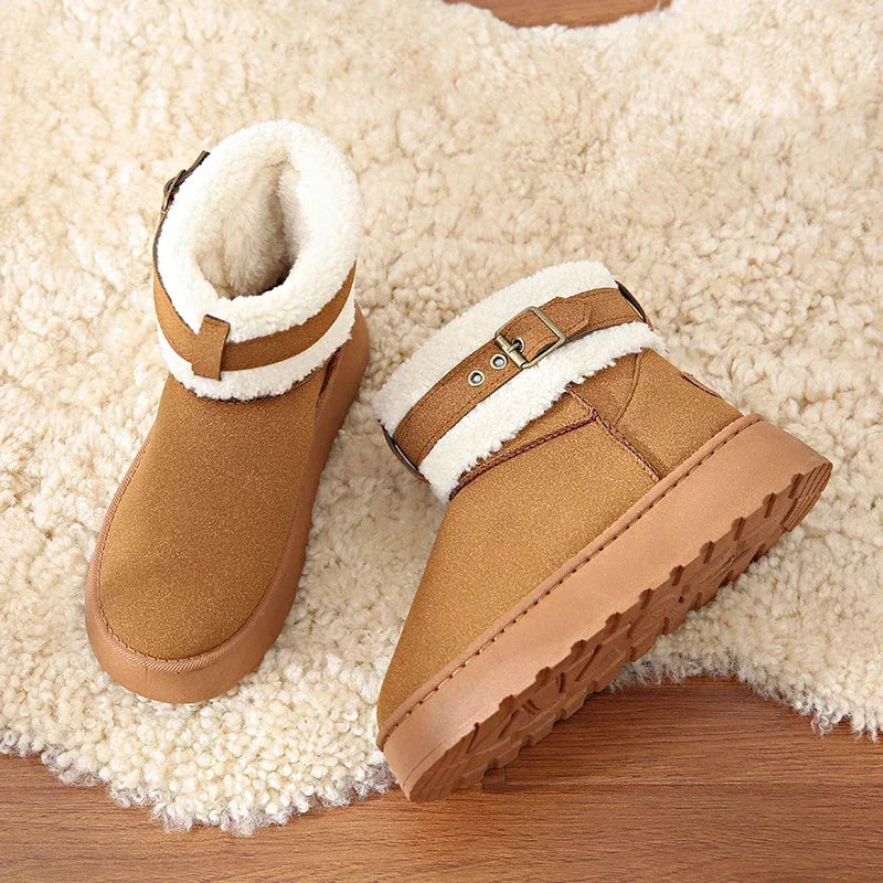 Thick Bottom FleeceLined Stylish Warm Cozy Casual Snow Boot