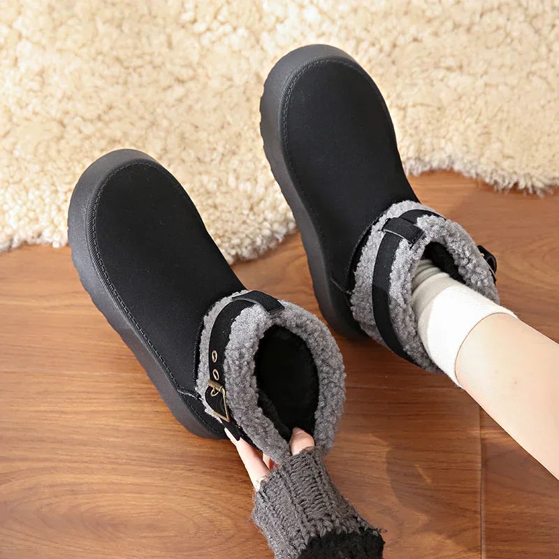Thick Bottom FleeceLined Stylish Warm Cozy Casual Snow Boot
