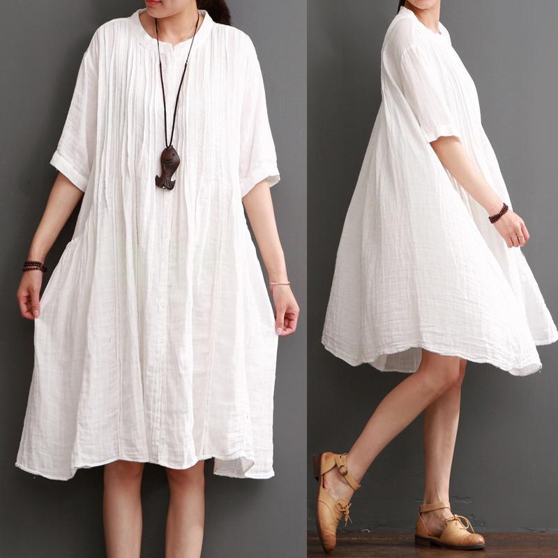 white cotton dresses for summer plus size cotton sundress